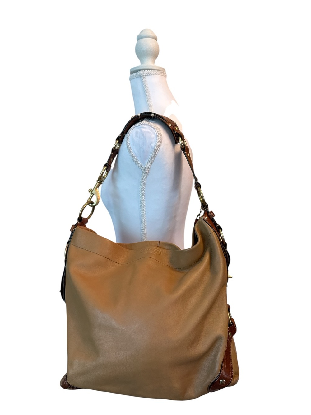 Coach Vintage Carly Large Hobo Bag Leather Shoulder Purse